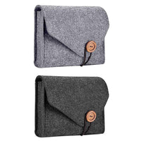 Soft Felt Pouch for Power Banks/Data Cables and Electronic Accessories or Cosmetics