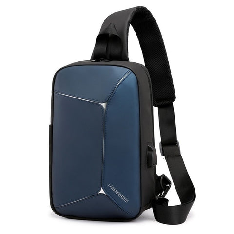One-Strap Urban Crossbody Smart Backpack with USB Charging Port