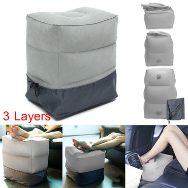 Inflatable Portable Travel Footrest Pillow