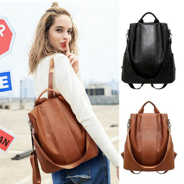 Ladies Leather Fashion Backpack